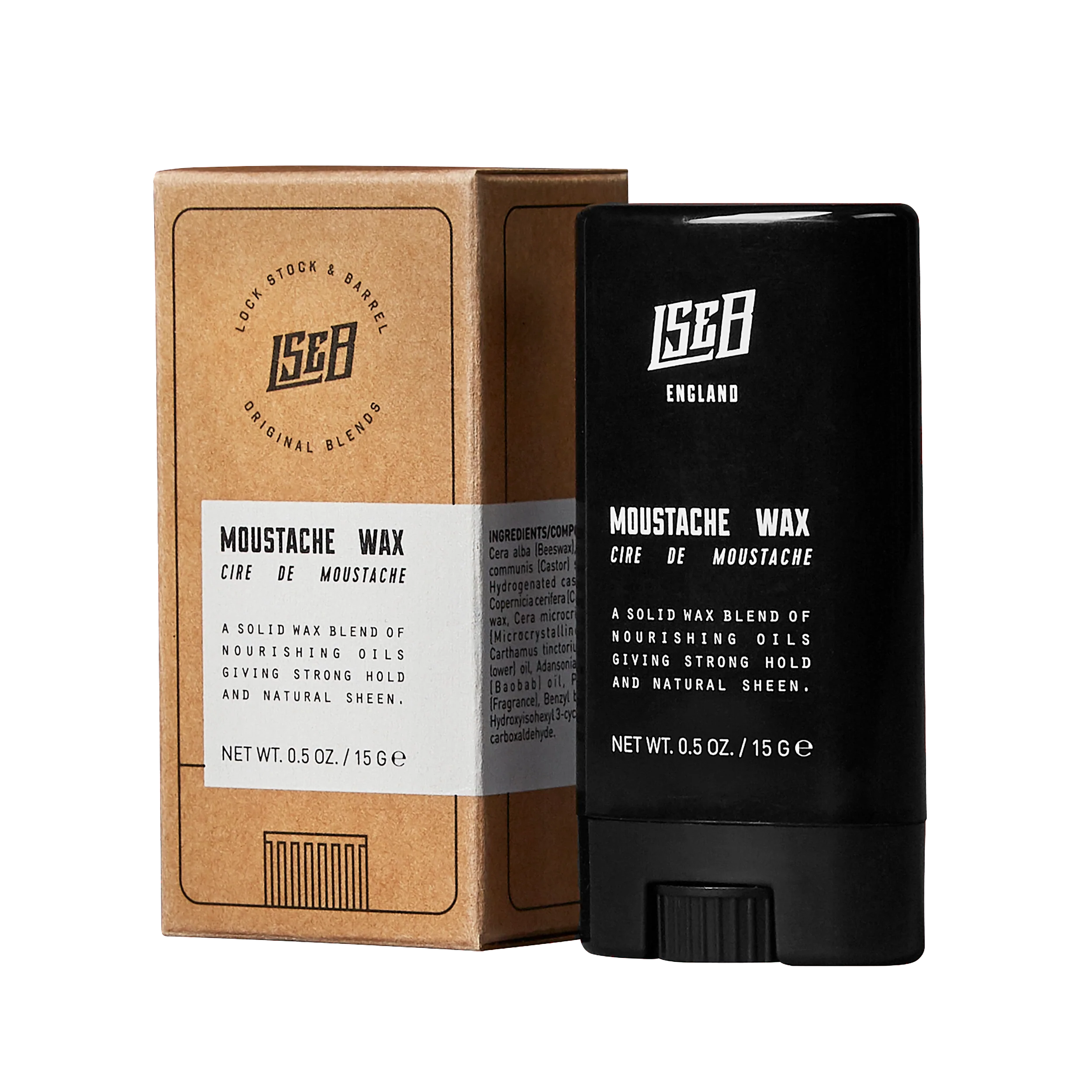 LS&B OB MOUSTACHE WAX 15G