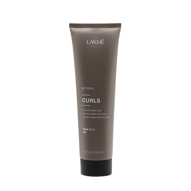 Lakme K.Finish Curls gel tube on a black background