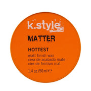 Orange container of k.style Matter Hottest matt finish wax on a white background