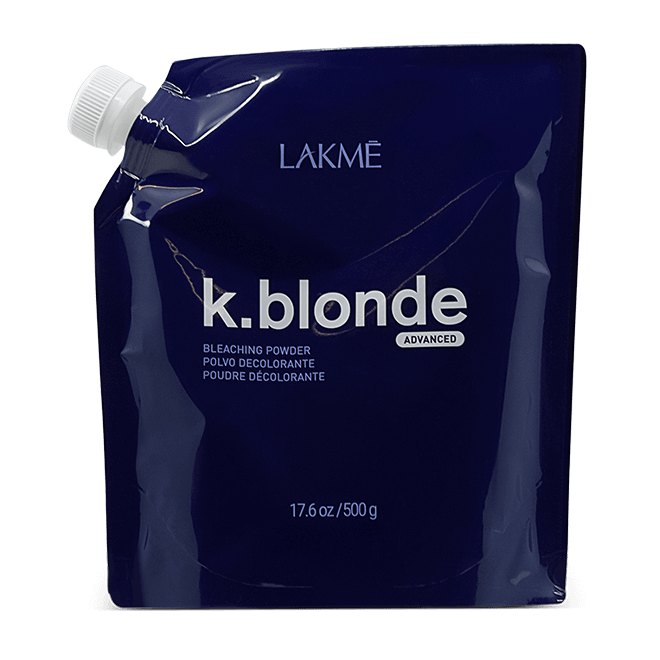 Lakme k.blonde bleaching powder packaging on a transparent background