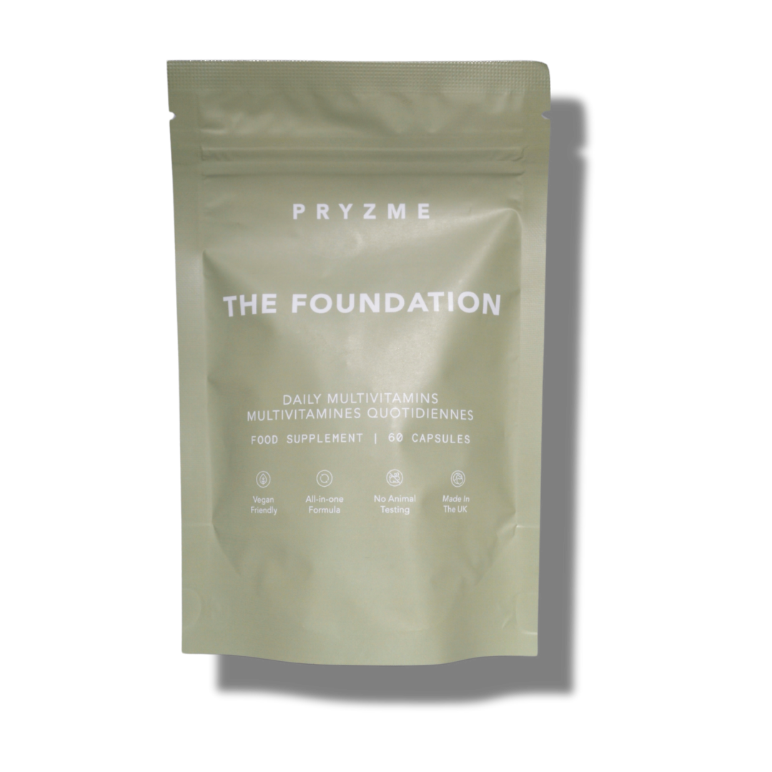 Pryzme The Foundation daily multivitamins packaging on a white background